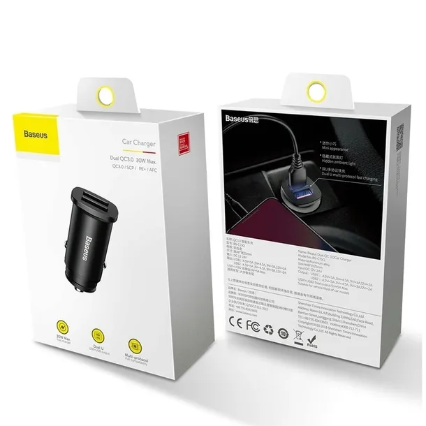 baseus-ladowarka-samochodowa-2xusb-qc-3-0-moc-30w-stan-opakowania-oryginalne-stan-nowy