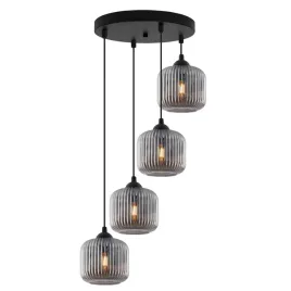 lampa-wiszaca-sufitowa-zyrandol-czarna-grafitowe-szklane-klosze-nad-stol