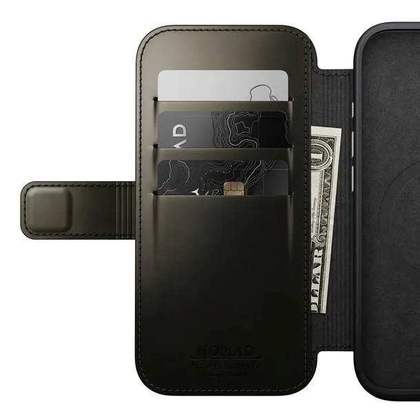 nomad-leather-folio-green-chrome-iphone-16-pro-stan-nowy-przeznaczenie-apple