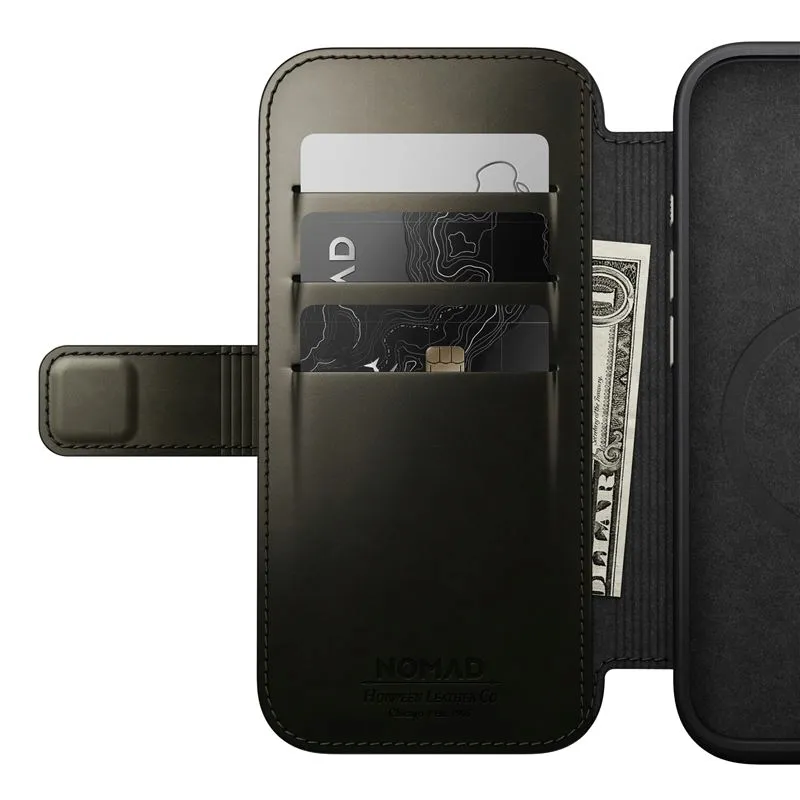 nomad-leather-folio-green-chrome-iphone-16-pro