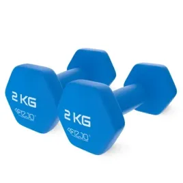 hantle-winylowe-4fizjo-ciezarki-zeliwne-do-cwiczen-2x-2-kg-niebieskie