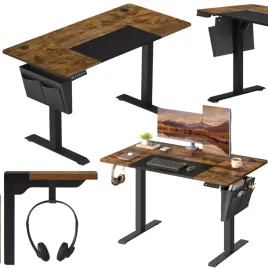 elektryczne-biurko-regulowane-72-120-cm-loft-torba-haczyki-do-biura-nauki