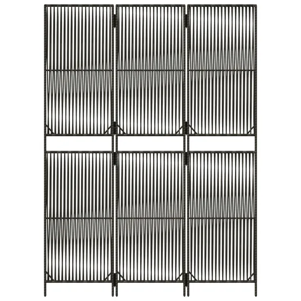 parawan-3-panelowy-szary-polirattan-producent-vidaxl