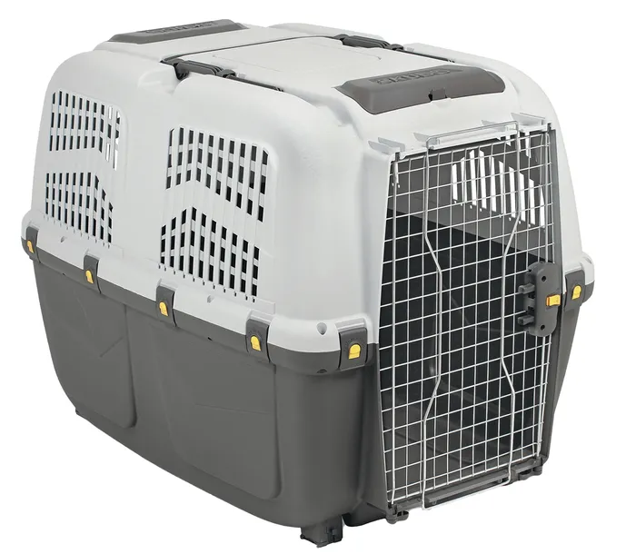 Duży Transporter IATA dla psa kota SKUDO 7 MPS GREY 105x73x76cm