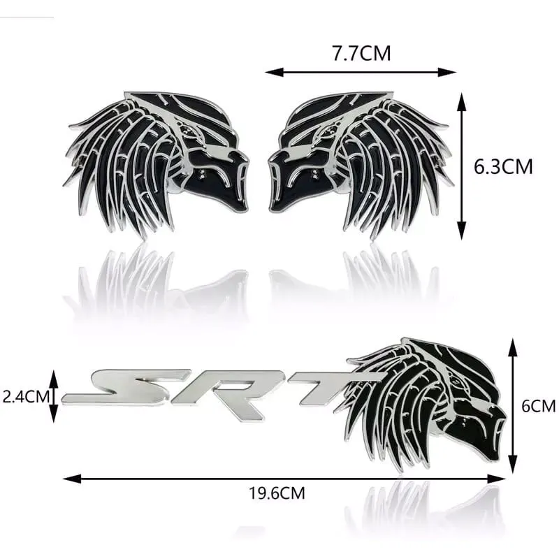 znaczki-emblematy-srt-predator-3d-chrom-stan-nowy