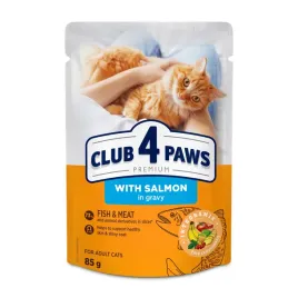 mokra-karma-dla-kotow-z-lososiem-w-sosie-85g-club-4-paws-premium