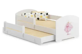 lozko-pietrowe-dzieciece-luk-ii-160x80-cm-biale-motyw-ksiezniczka