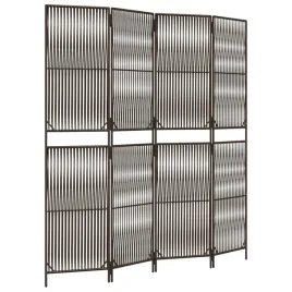 parawan-4-panelowy-brazowy-polirattan