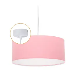 lampa-wiszaca-rozowa-abazur-35-cm-walec-metalowe-zawiesie-w-kolorze-bialym