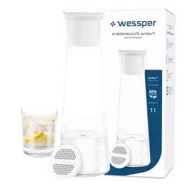 karafka-filtrujaca-wessper-k1-borosilicate-z-filtrem-actitex-biala