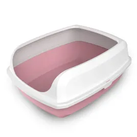 kuweta-dla-kota-leo-pink-duza-wygodna-z-wysoka-ramka-lopatka-gratis