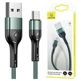 usams-kabel-pleciony-u55-2a-micro-usbzielony-green-1m-sj450usb02-us-sj450