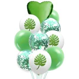 balony-urodzinowe-kolorowe-balon-liscie-tropikalne-konfetti-baby-shower-x10