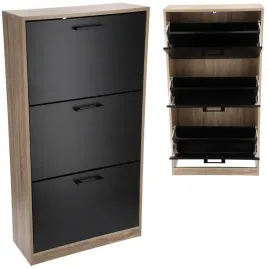 szafka-na-buty-regal-na-obuwie-do-przedpokoju-3-komory-dab-sonoma-czarny