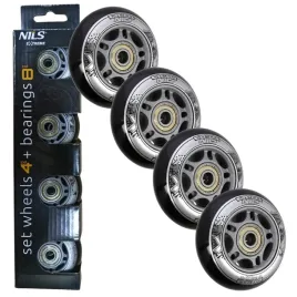 kolka-do-rolek-kauczukowe-70-mm-zestaw-4-szt-lozyska-abec-9-czarne-nils