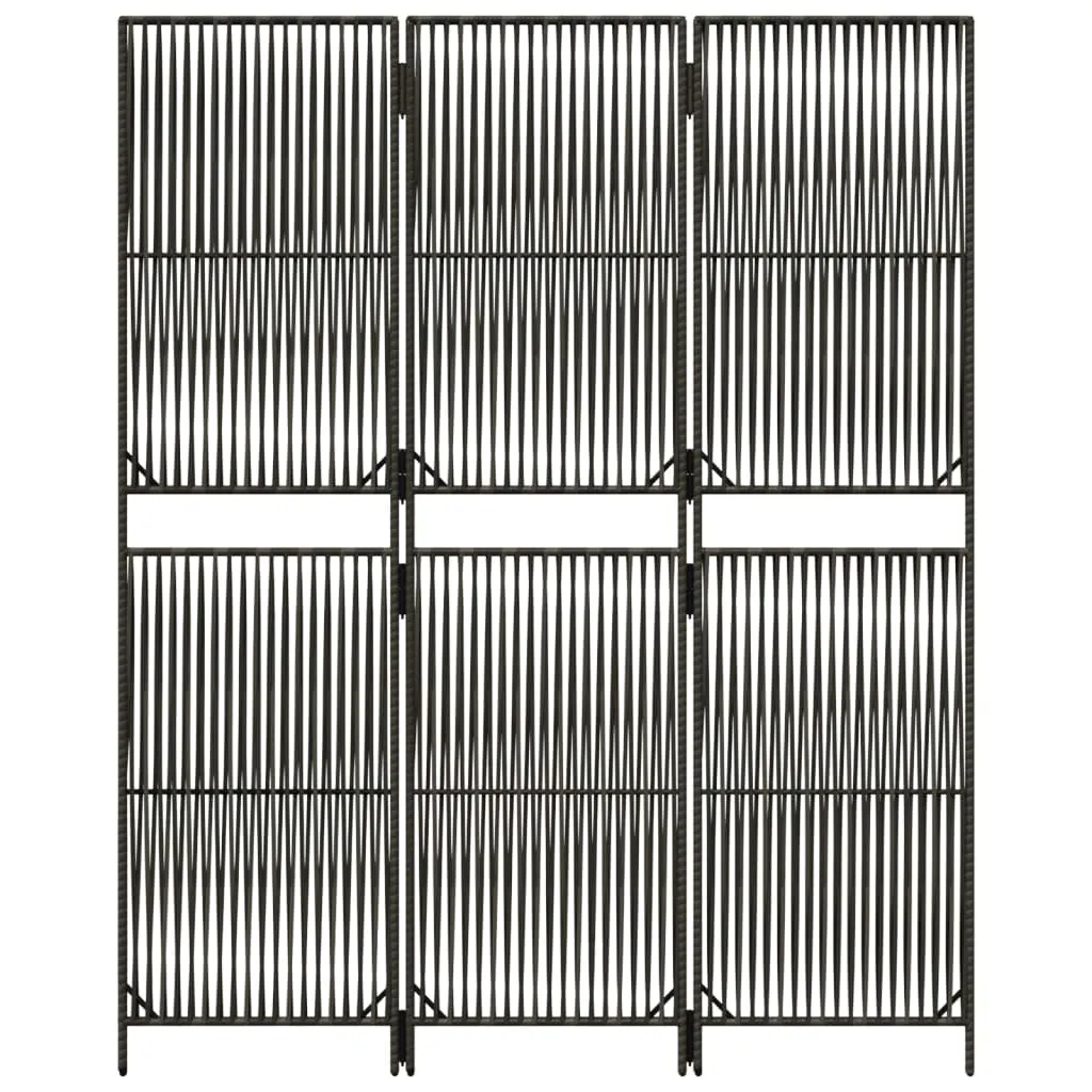 parawan-3-panelowy-szary-polirattan-stan-nowy