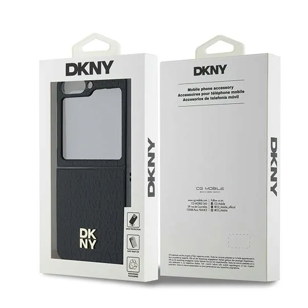 dkny-dkhczf6pshrpsk-z-flip6-f741czarny-black-repeat-pattern-stack-logo-stan-nowy