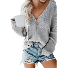 damska-bluza-z-kapturem-kardigan-dzianina-dekold-serek-szara-xl