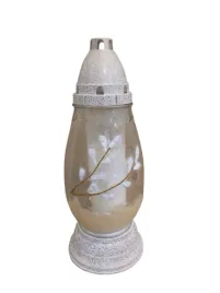 znicz-wielkanocny-bialy-z-baziami-zlote-dodatki-maxpol-28-cm