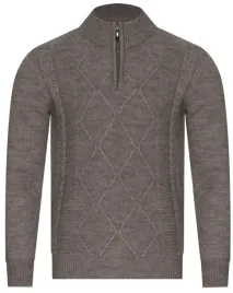 sweter-meski-z-polgolfem-8157-light-brown-xl