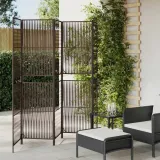 parawan-5-panelowy-brazowy-polirattan-stan-nowy