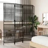 parawan-4-panelowy-czarny-polirattan-stan-nowy