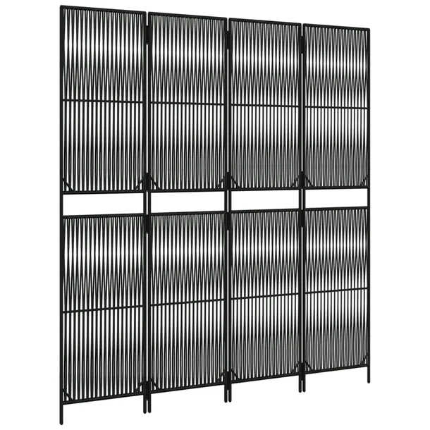 parawan-4-panelowy-czarny-polirattan-stan-nowy