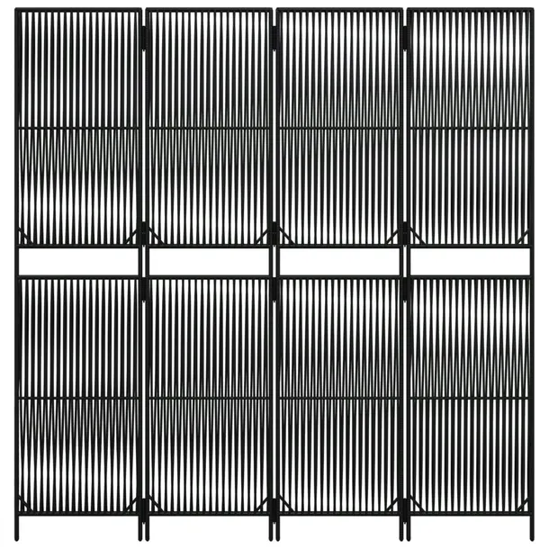 parawan-4-panelowy-czarny-polirattan-stan-nowy