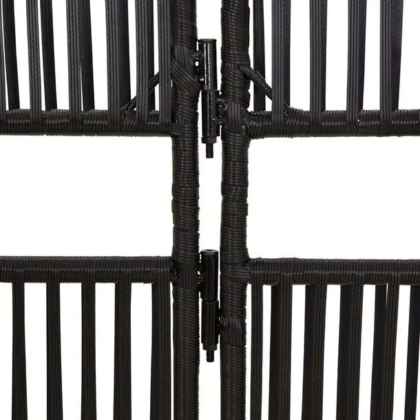 parawan-4-panelowy-czarny-polirattan-stan-nowy