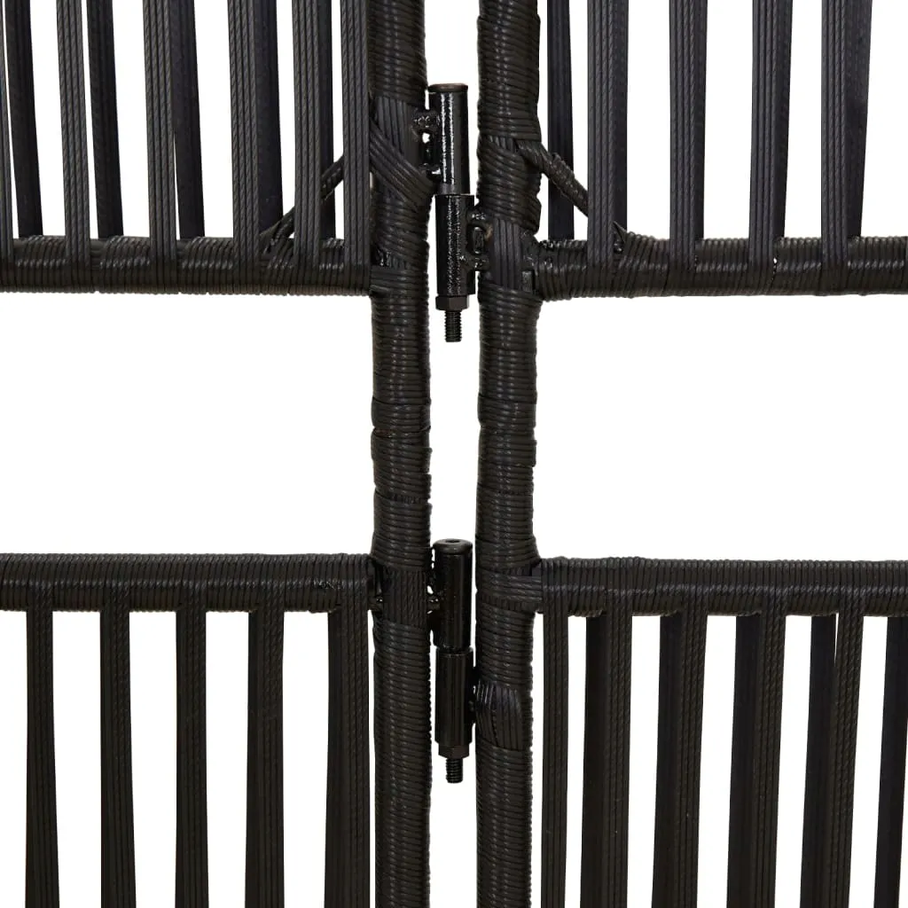 parawan-4-panelowy-czarny-polirattan-stan-nowy