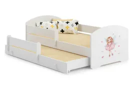 lozko-dzieciece-luk-ii-160x80-z-szuflada-i-nadrukiem-dziewczynka