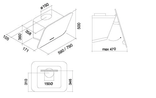 falmec-tab-60-bialy-800-m-h-stan-nowy