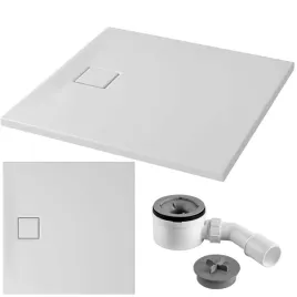 brodzik-kwadratowy-posadzkowy-bialy-mat-tako-slim-90x90x4-cersanit-syfon