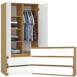 zestaw-szafa-z-drazkiem-90-cm-komoda-z-6-szufladami-120-cm-artisan-bialy