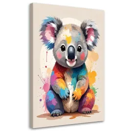 obraz-do-pokoju-dzieciecego-salonu-kolorowy-mis-koala-zwierzeta