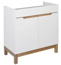 Zdjęcie produktu Szafka Łazienkowa pod Umywalkę 80cm Stojąca 2 Drzwi Dąb / Biała SPEK