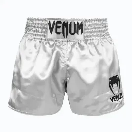 venum-spodenki-muay-thai-classic-srebrne-czarne-l