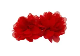 elegancka-spinka-automat-dwa-kwiatki-z-materialu-czerwony-13-cm