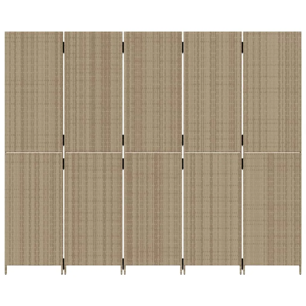 parawan-5-panelowy-bezowy-polirattan-stan-nowy