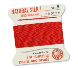 griffin-nic-jedwabna-z-igla-100percent-natural-silk-080mm-2m-red
