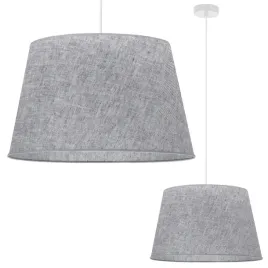 lampa-sufitowa-wiszaca-zyrandol-szary-lniany-boho-abazur-stozkowy-44cm-e27