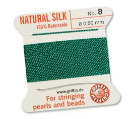 griffin-nic-jedwabna-z-igla-100percent-natural-silk-080mm-2m-green
