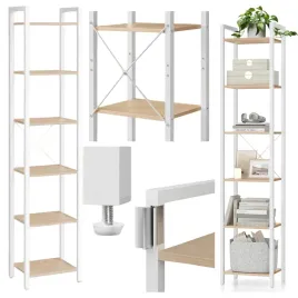 slupek-regal-bialy-6-polek-loft-wysoka-polka-na-ksiazki-lazienkowa-kuchenna