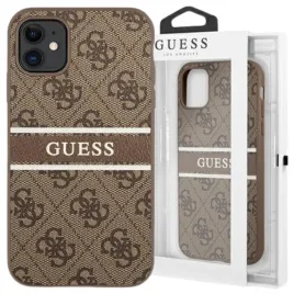 guess-guhcn614gdbr-iphone-11-xr-61brazowy-brown-hardcase-4g-stripe