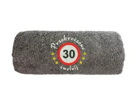 recznik-z-haftem-prezent-na-30-urodziny-30-zwolnij-50x100