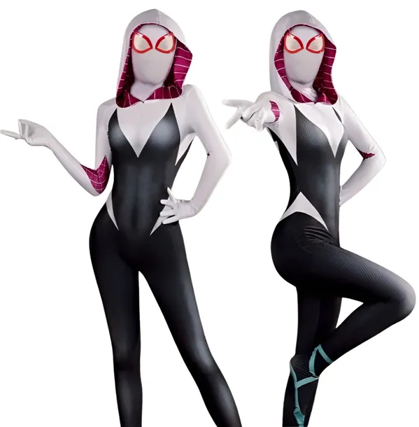 STRÓJ PRZEBRANIE KOBIETA PAJĄK GWEN SPIDER COSPLAY NA BAL 158 164 S M