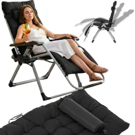 lezak-ogrodowy-skladany-z-poduszka-zaglowkiem-regulowany-czarny