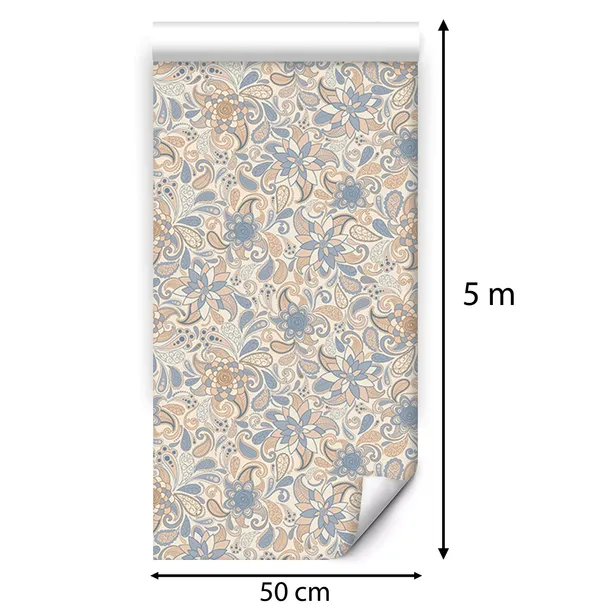 tapeta-na-sciane-bezowe-niebieskie-listki-jasne-tlo-do-sypialni-przedpokoju-rodzaj-flizelinowa