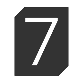 gamet-tabliczka-cyfra-7-czarny-strukturalny-70mm