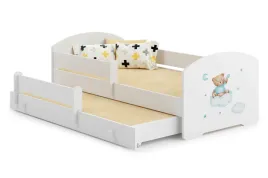 lozko-dzieciece-luk-ii-160x80-z-szuflada-i-motywem-niebieski-mis